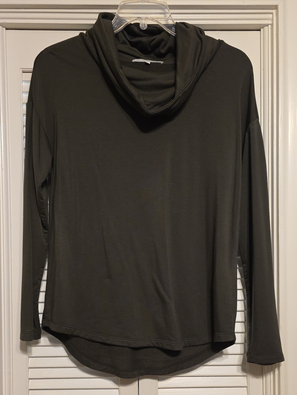 Olive Green Longsleeve Cowl Neck Sweatshirt